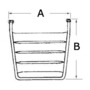 Stern plattform with ladder 45x45 cm